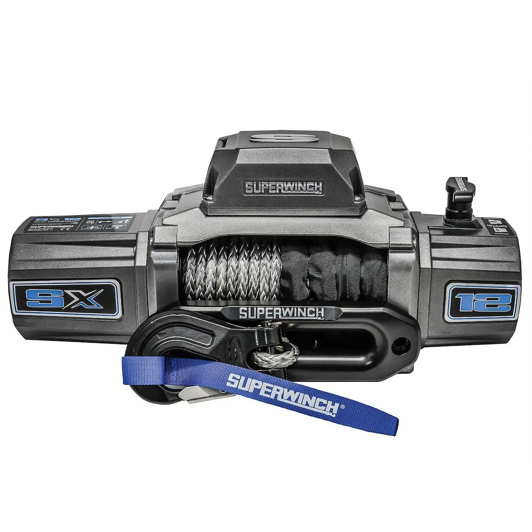 1712201 – SUPERWINCH Winch, Vehicle Mounted Vehicle Recovery Winch 12 Volt 12,000 Pound Line Pull Capacity 80 Foot Sy...